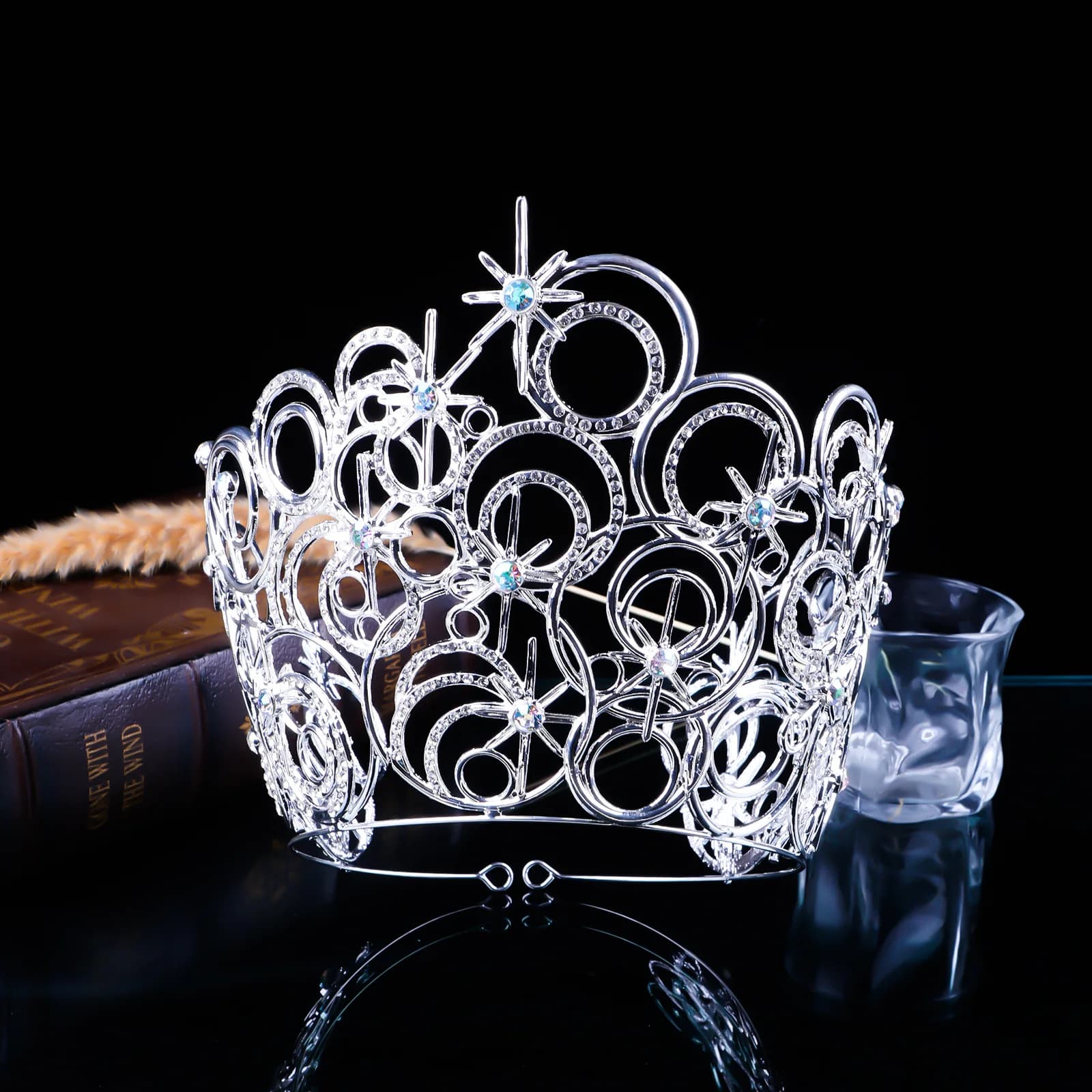Couronne de bulles de sorcière maléfique magique européenne et américaine, grande taille, couronne d