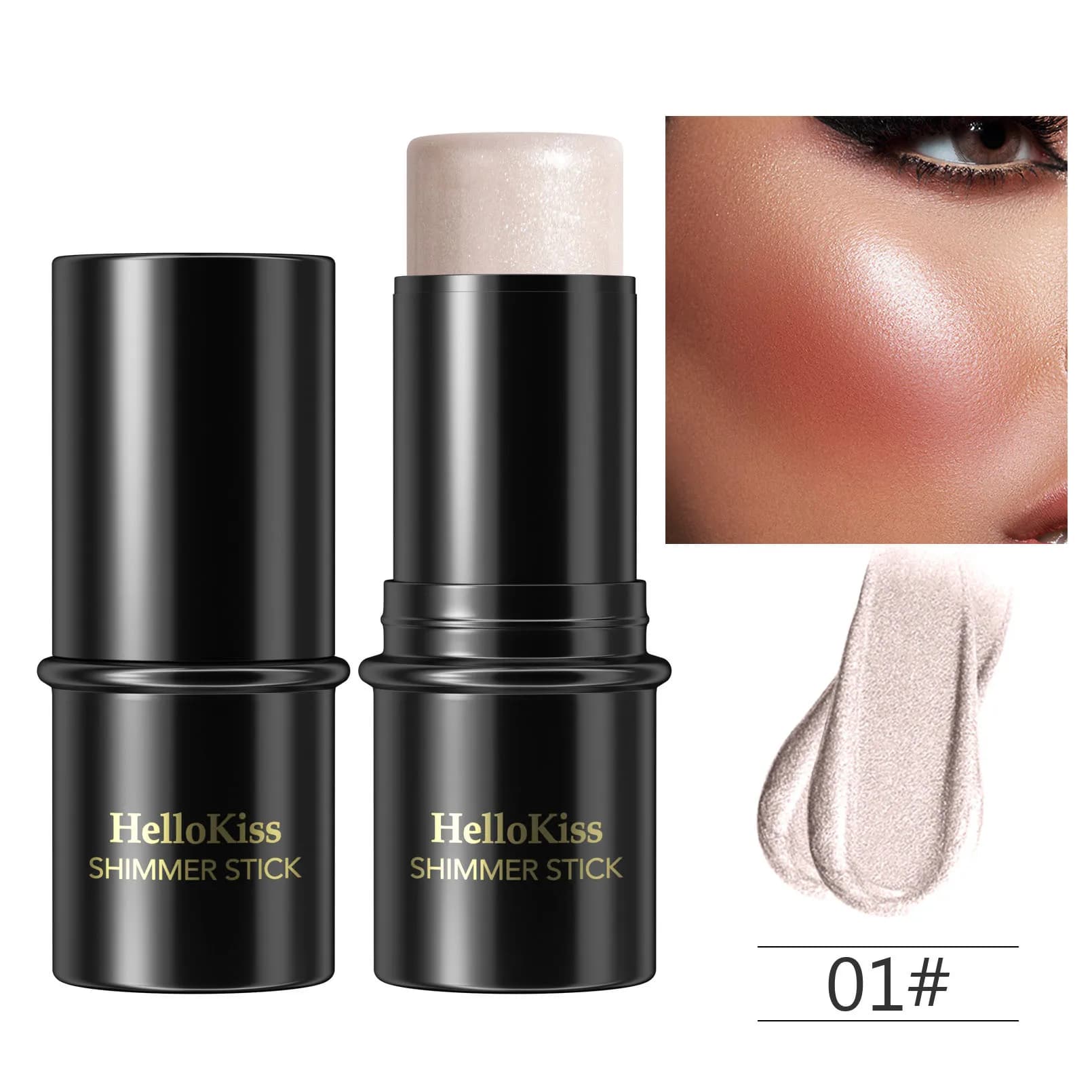 Bâton de mise en évidence et bronzage pour le visage, fard à joues éclaircissant, Rouge, correcteur 