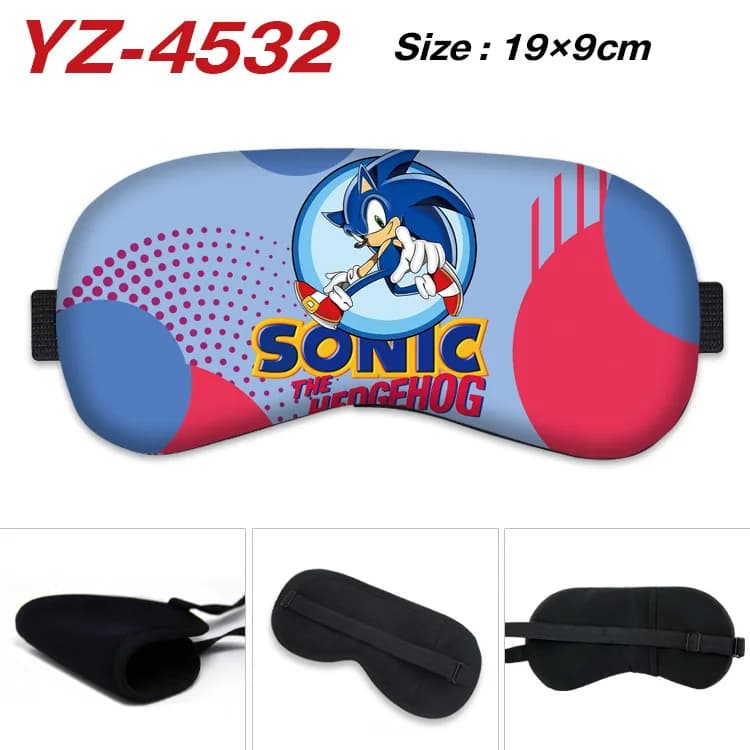 Masque de sommeil Sonic Tails Knuckles Shadow Anime, masque oculaire 3D mignon respirant bloquant la