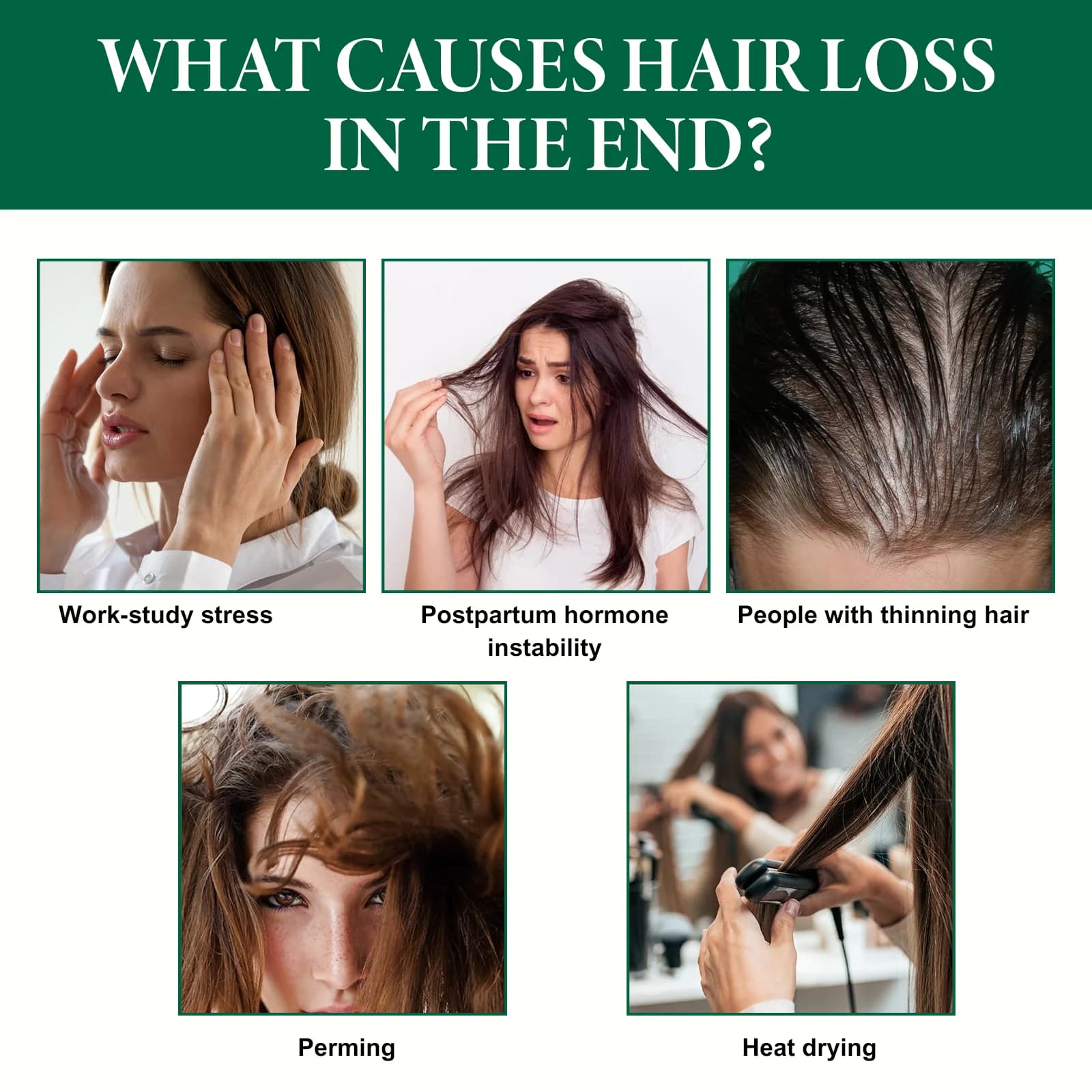 Fluide de croissance des cheveux au gingembre, Essence naturelle pour amincir les cheveux, réduit la