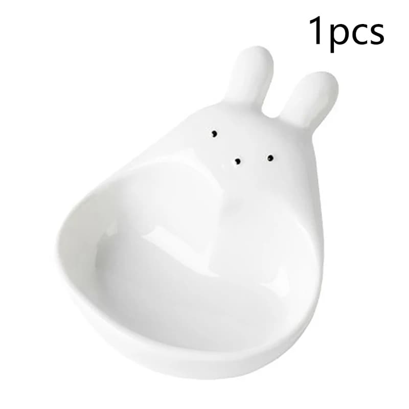 Plats en plastique en forme de lapin d'oie, Mini bols à crème, vaisselle Design Adorable pour le thé