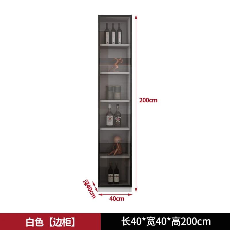 Buffet mural intégré de luxe, meuble de salon moderne et minimaliste, grand rangement, accessoires d