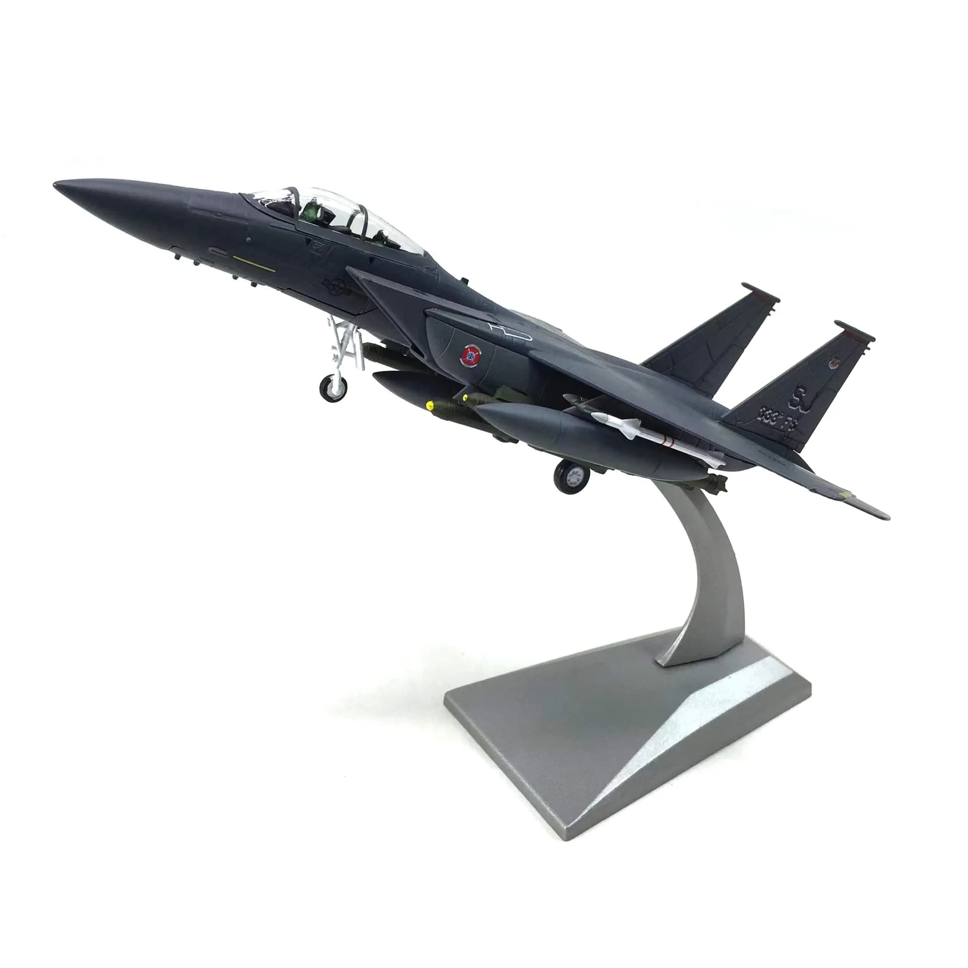 Présentoir d'avion en alliage d'aluminium, échelle 1:100, Strike Eagle, modèle de avion de chasse su