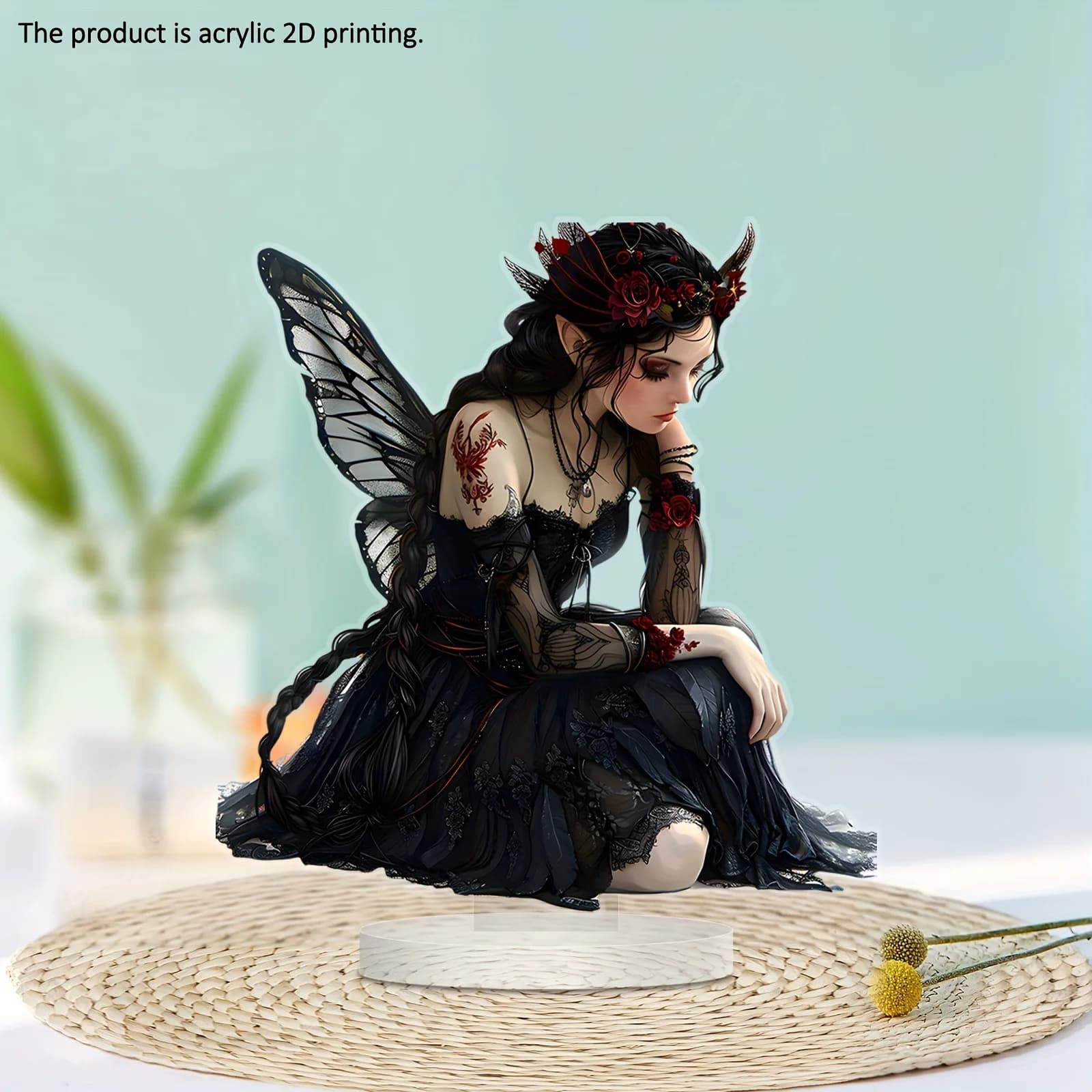 Figurines de papillons noirs, 1 pièce, décoration de salon, décoration de bureau et de table, un cad