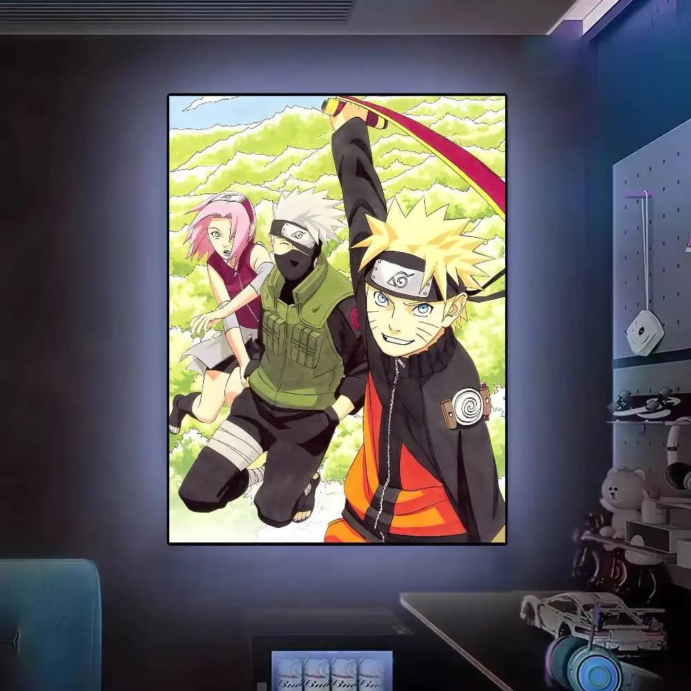 Affiches d'anime Naruto, peintures décoratives, décorations murales pour bureau, chambre à coucher, 