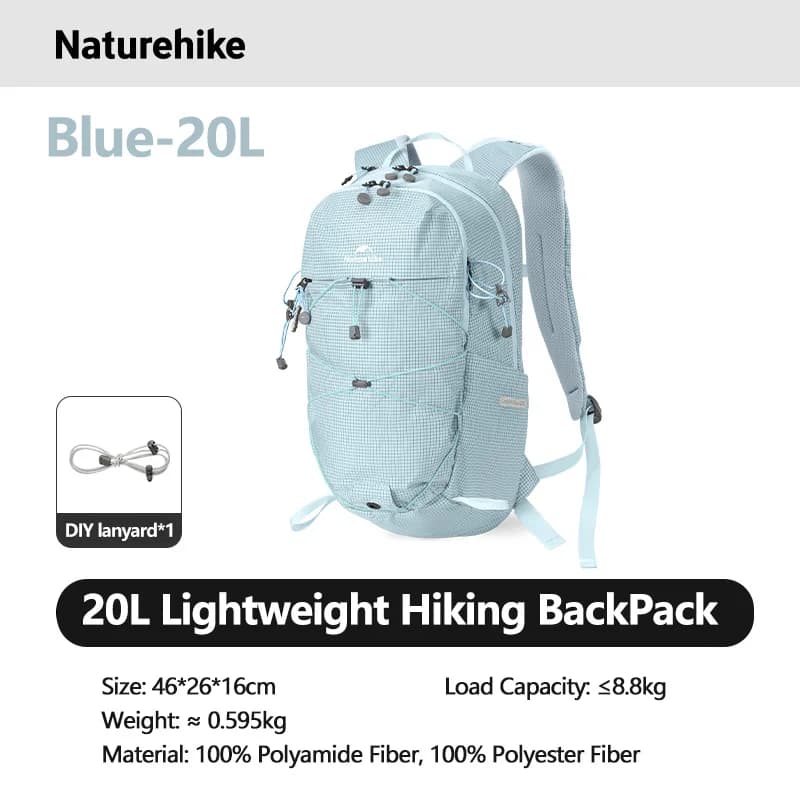 Sac à dos de randonnée Naturehike Base 20L, sac à bandoulière léger pour le camping, sac de voyage p