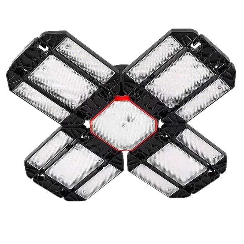 Lumière de garage BSEVB-LED avec 12 panneaux lumineux réglables, base E26/E27 6500K, système de mont