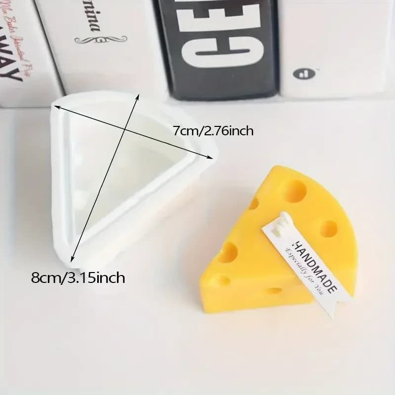 Moule créatif en Silicone en forme de fromage, aromathérapie, savon, bougie, Fondant, Mousse, gâteau