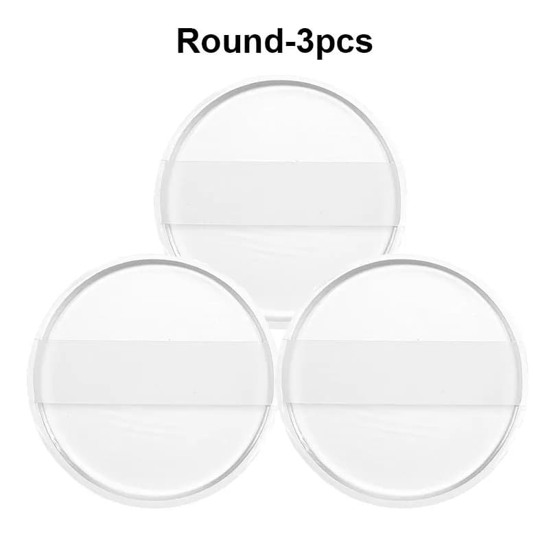 Bouffées de poudre rondes transparentes en Silicone, 3/5/8 pièces, coussin d'air, fond de teint, bou