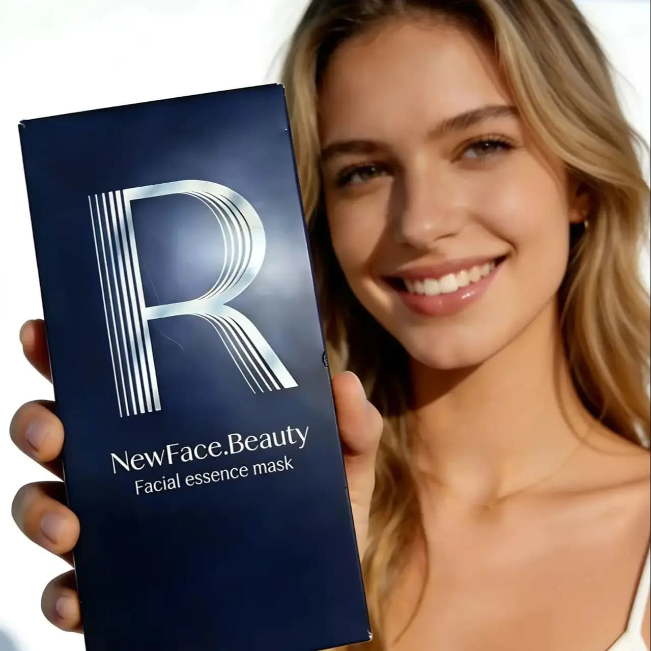 NewFace Beauty Blue 1.5Rad Essence Lotion Mask, masque hydratant et éclaircissant pour la peau du vi