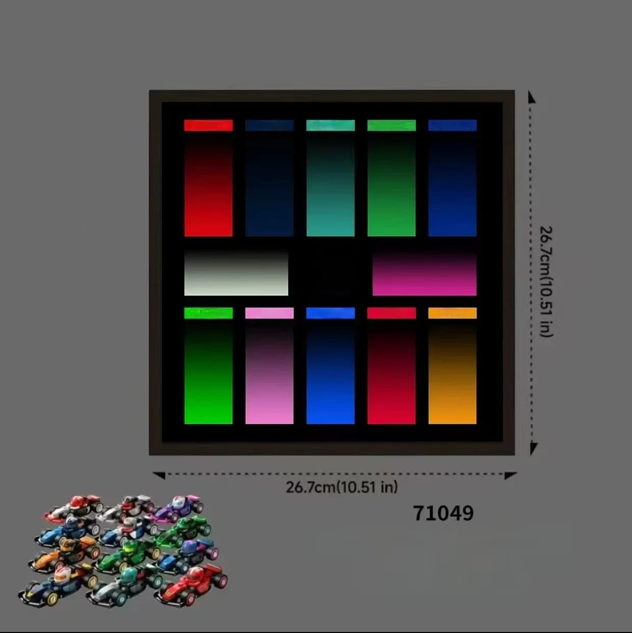 EN STOCK NOUVEAU 2026 Présentoir mural compatible avec LEGO 71049 F1 Voitures de course de collectio