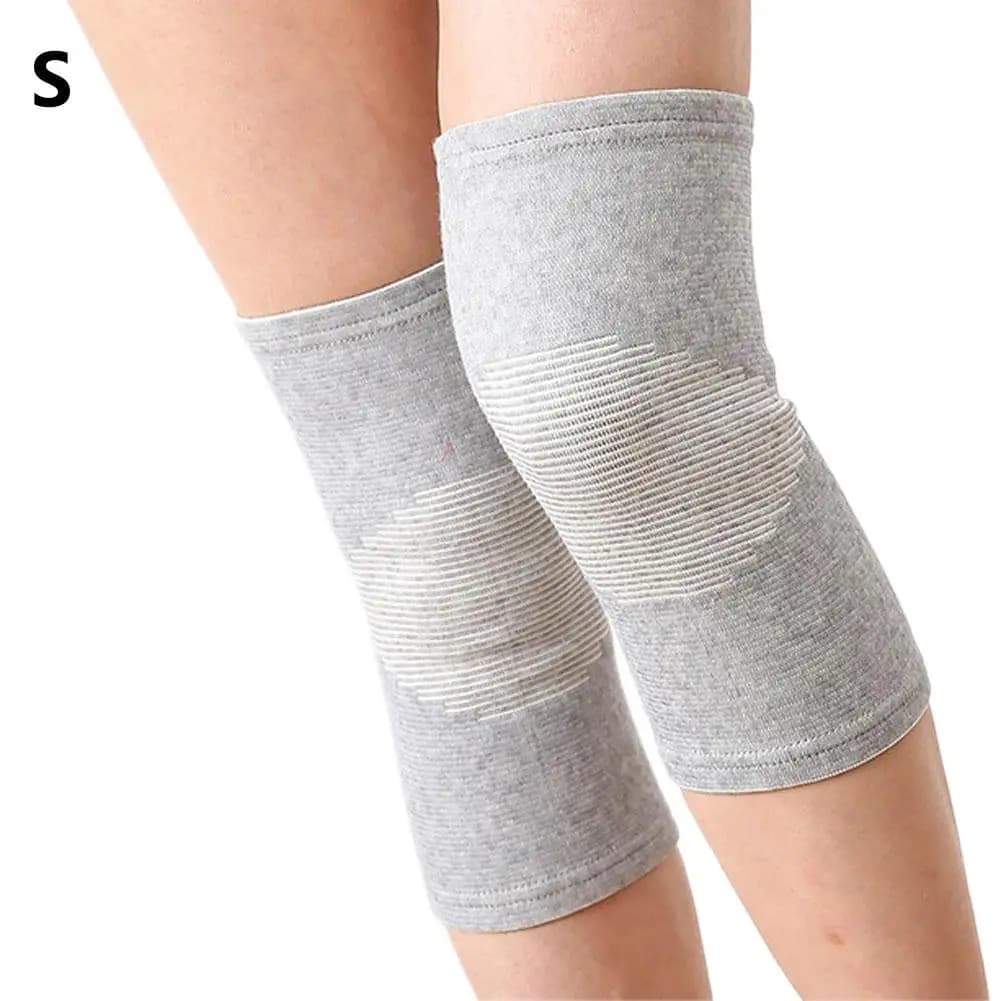 Genouillères élastiques en charbon de bambou respirantes en fibre de bambou, manchon de compression 