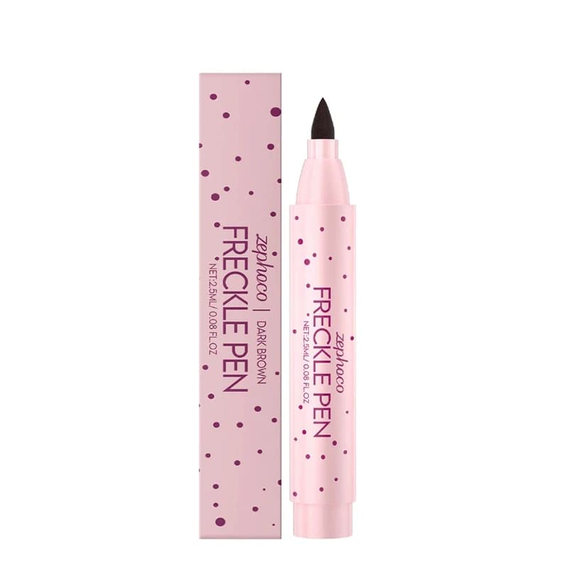 Stylo à fausses taches de rousseur marron foncé, simulation naturelle, stylo à taches de rousseur, c