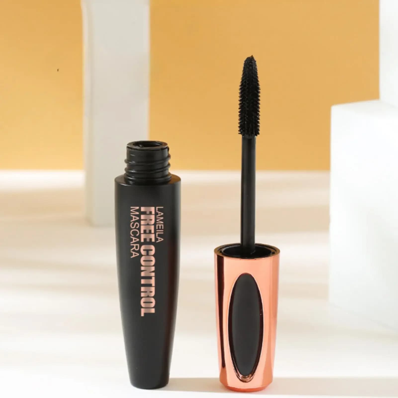 Mascara anti-taches 1 pièce – Longue durée, uniformément colorée, recourbée, imperméable, à séchage