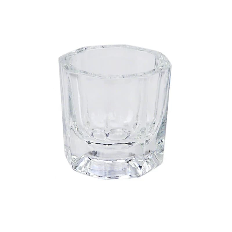 Plat Dappen en poudre acrylique en verre de cristal, tasse à ongles, bol de brosse de lavage, outils