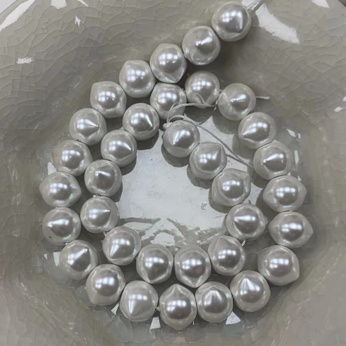 Perles imitation perle de mer en poudre pour la fabrication de bijoux DIY, colliers, boucles d'oreil