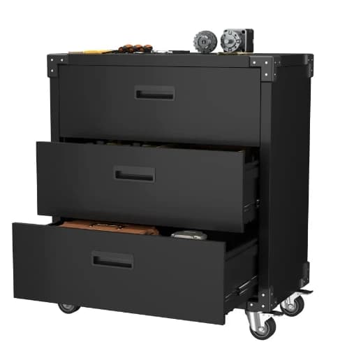 Armoire à outils en acier de haute qualité, armoire de rangement en métal avec 3 tiroirs