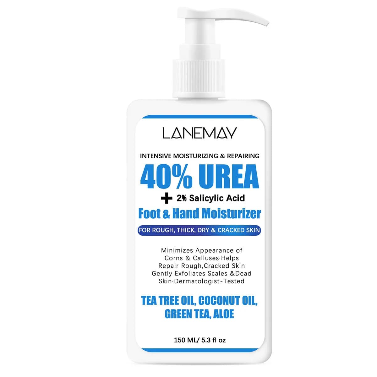 Crème pour les mains à l'urée et à l'acide salicylique, contenant de l'huile d'arbre à thé, de l'uré