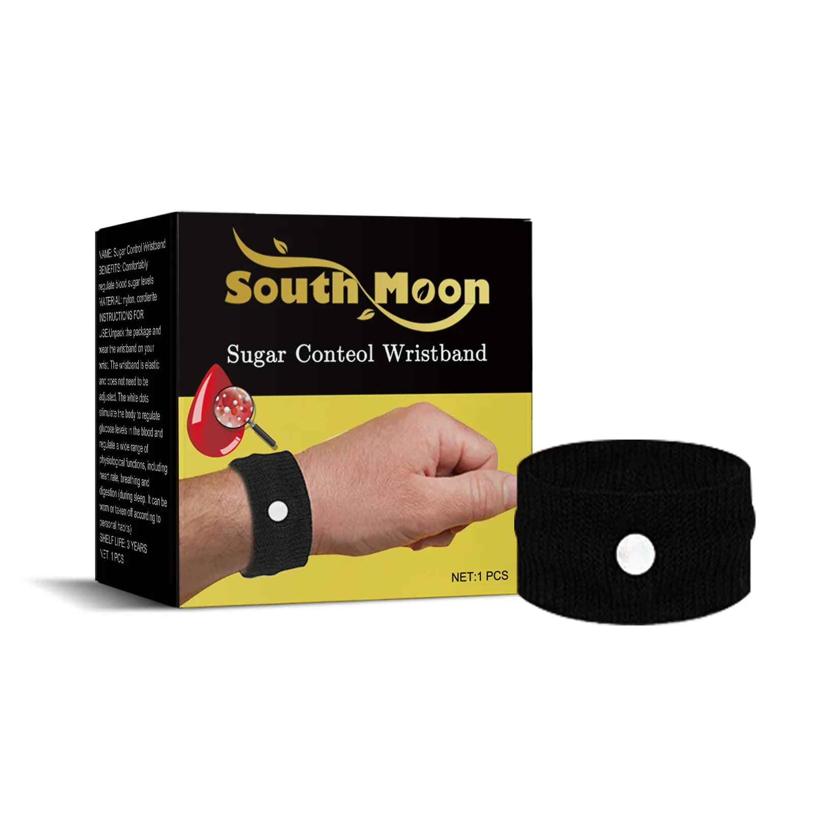 Bracelet de contrôle du sucre, 1 pièce, gestion de la glycémie, soins du corps, régule les niveaux d