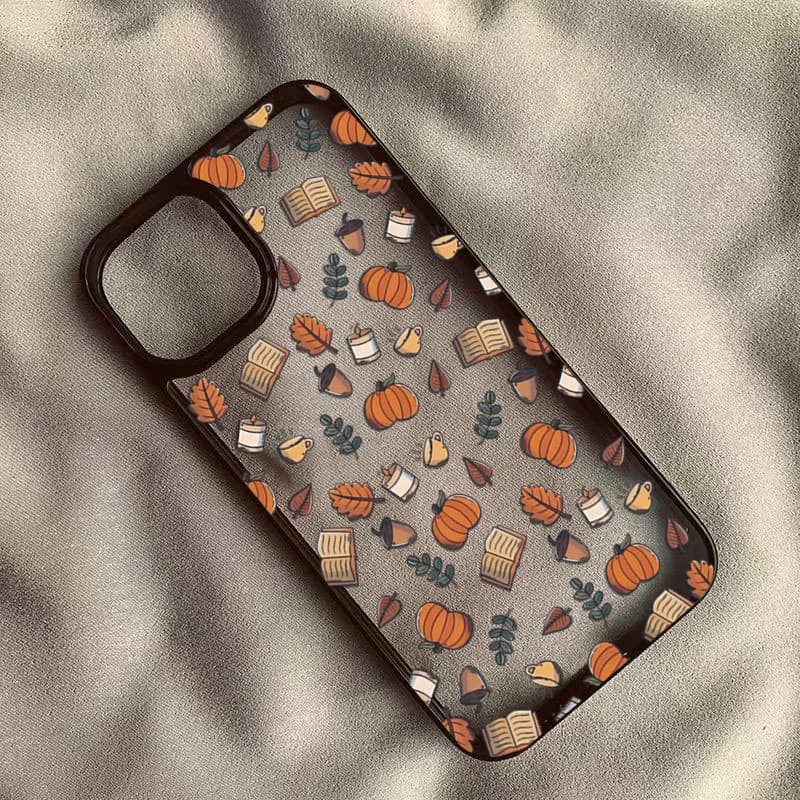 Coque de téléphone transparente avec crâne de citrouille, étui antichoc pour iPhone 16 17 15 14 11 1