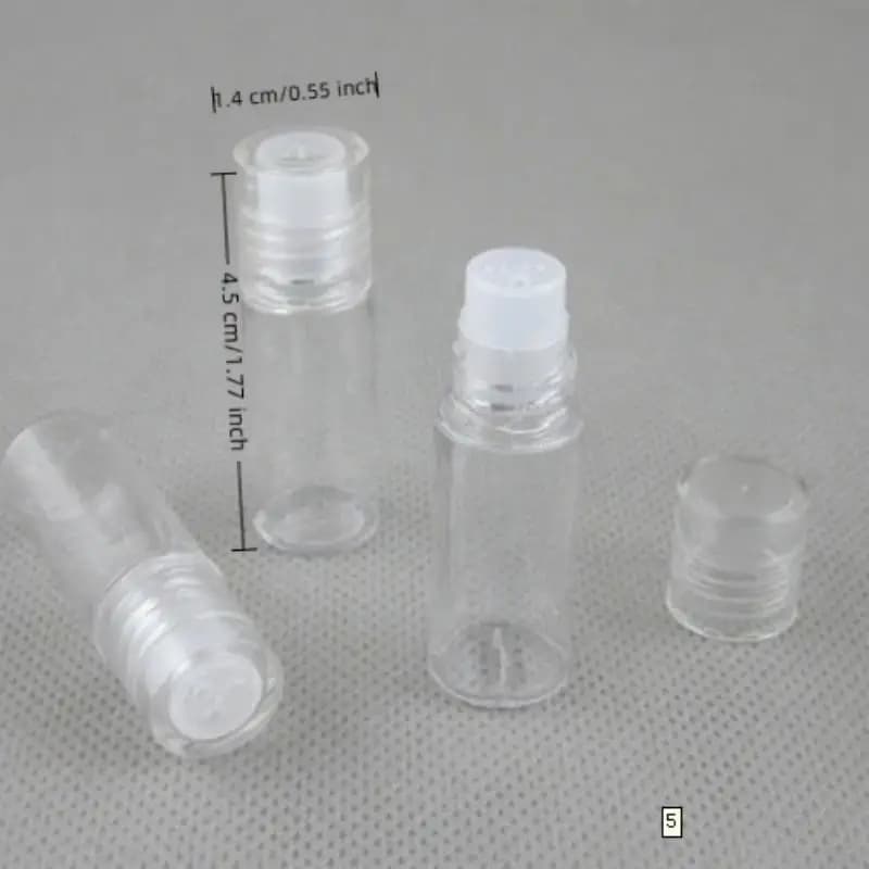 Mini récipient vide en poudre libre transparent de 3ml, bouteille en plastique avec tamis à bouchon 