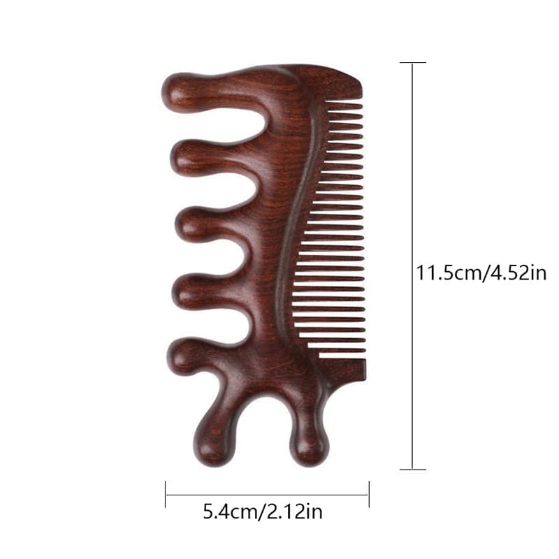 Peigne de Massage pour Circulation sanguine, bois vert, bois de santal, cuir chevelu, méridien, rela