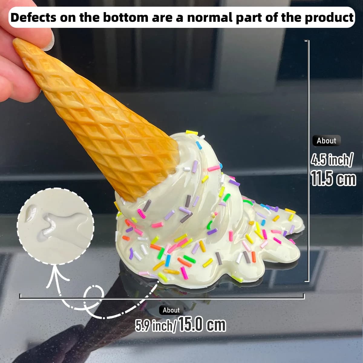 Modèle de crème glacée de simulation créative sans support, accessoires de présentation de bar à crè