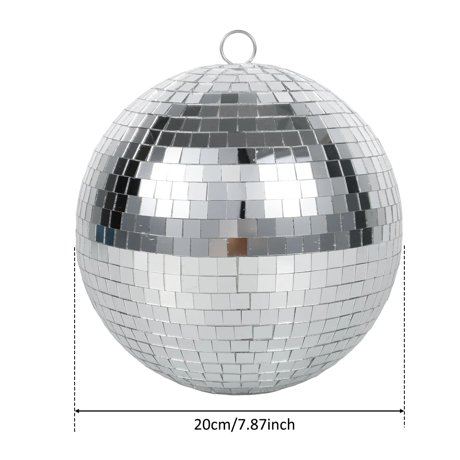 Boule Disco suspendue avec miroir, décoration de boule Disco, lumières DJ, pour décoration de fête D