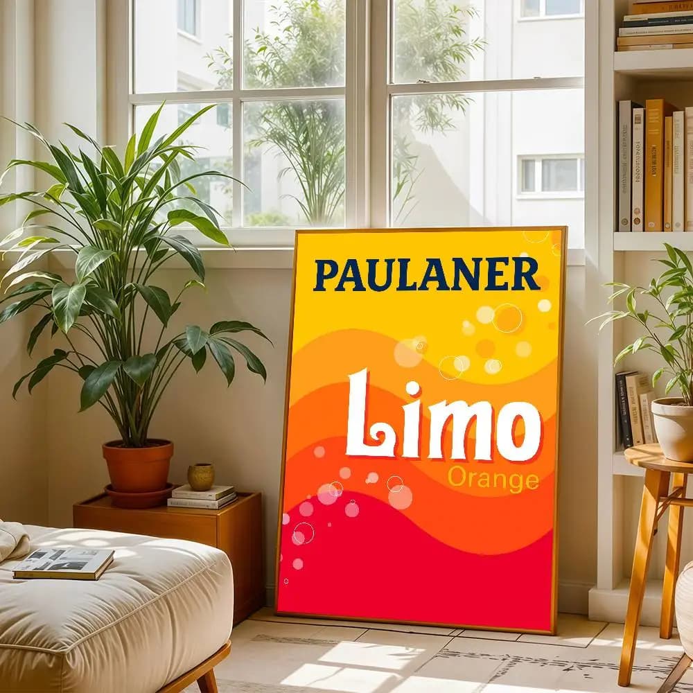 Affiche murale Paulaner Spezi imprimée à la mode, cadeaux décoratifs adaptés pour les maisons, les c