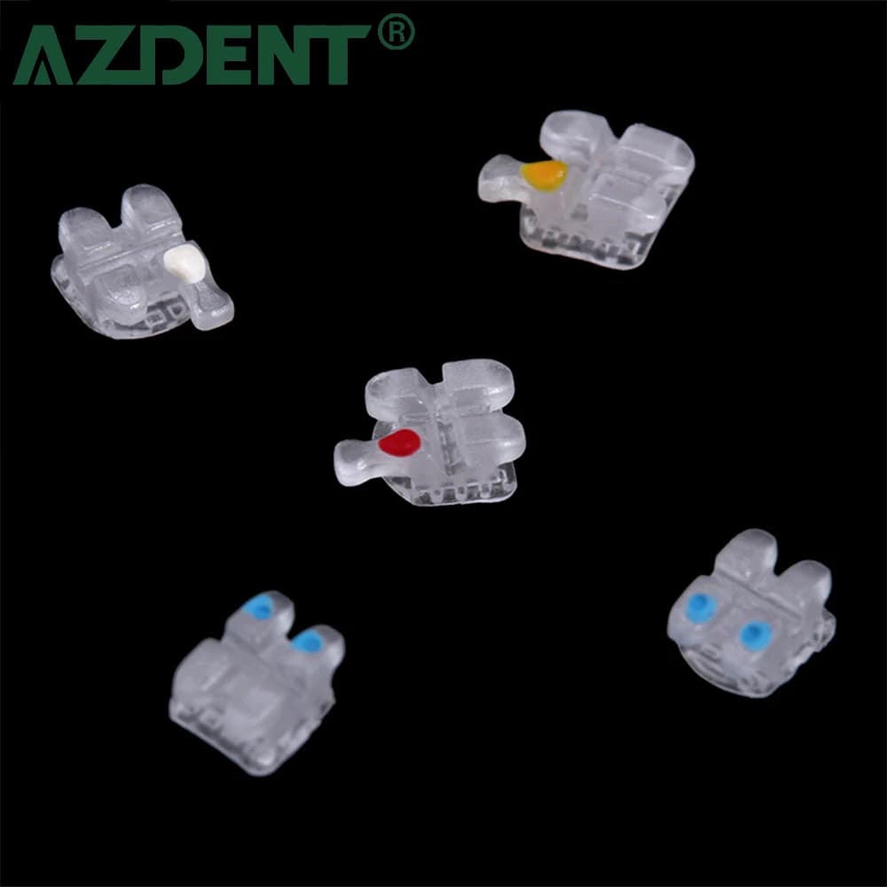20 pièces/paquet support dentaire AZDENT matériau céramique orthodontique orthèses Roth/MBT Slot.018