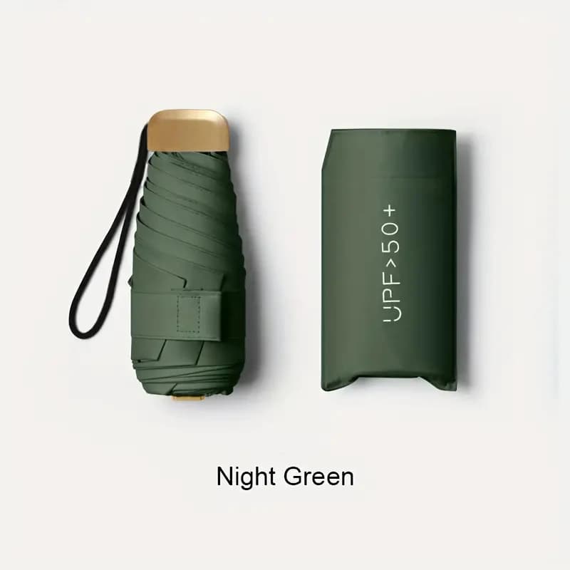 Parapluie de protection UV ultra-léger – Conception compacte et pliable avec poignée en acier inoxyd