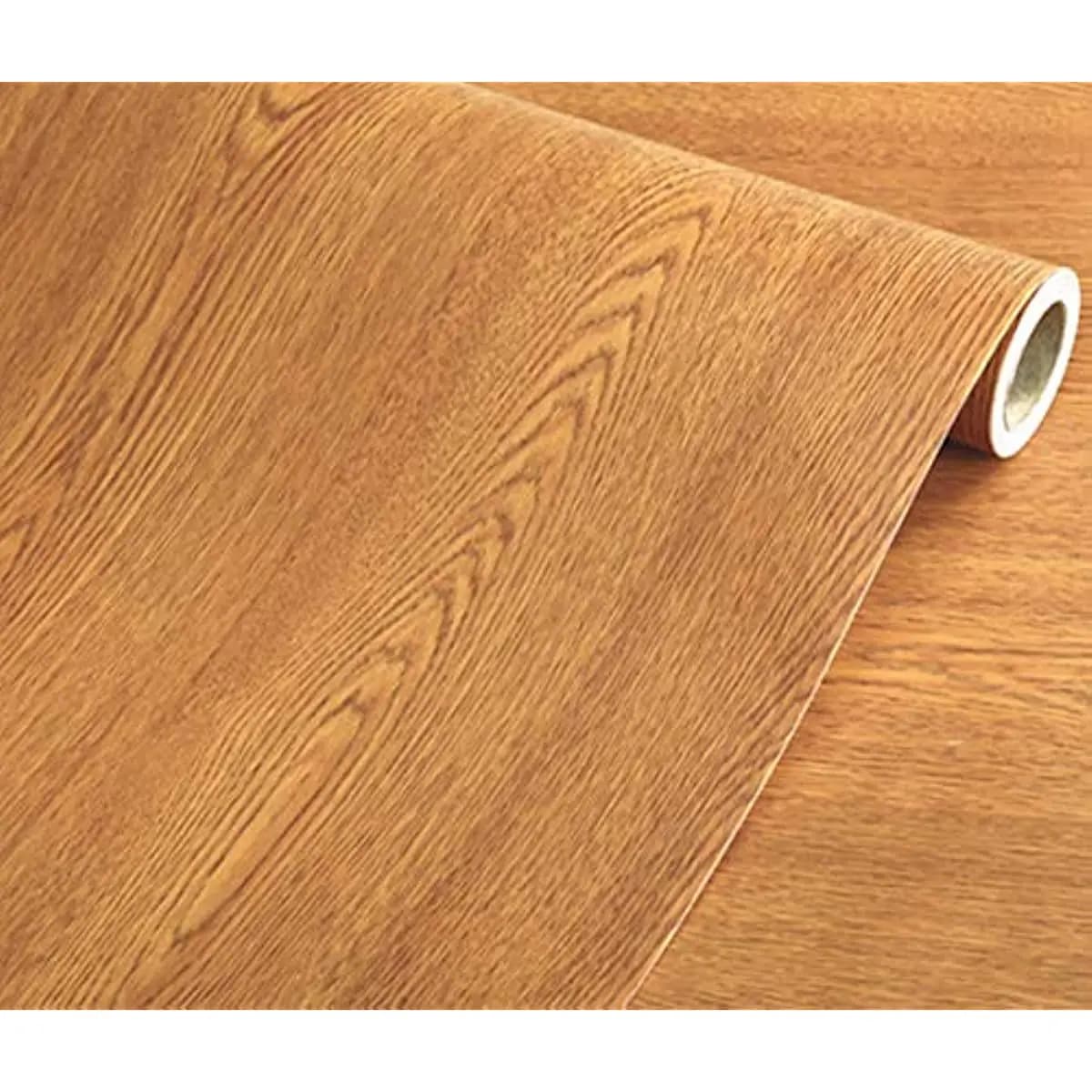 Papier peint auto-adhésif imperméable en bois marron, papier de Contact à Grain de bois pour armoire
