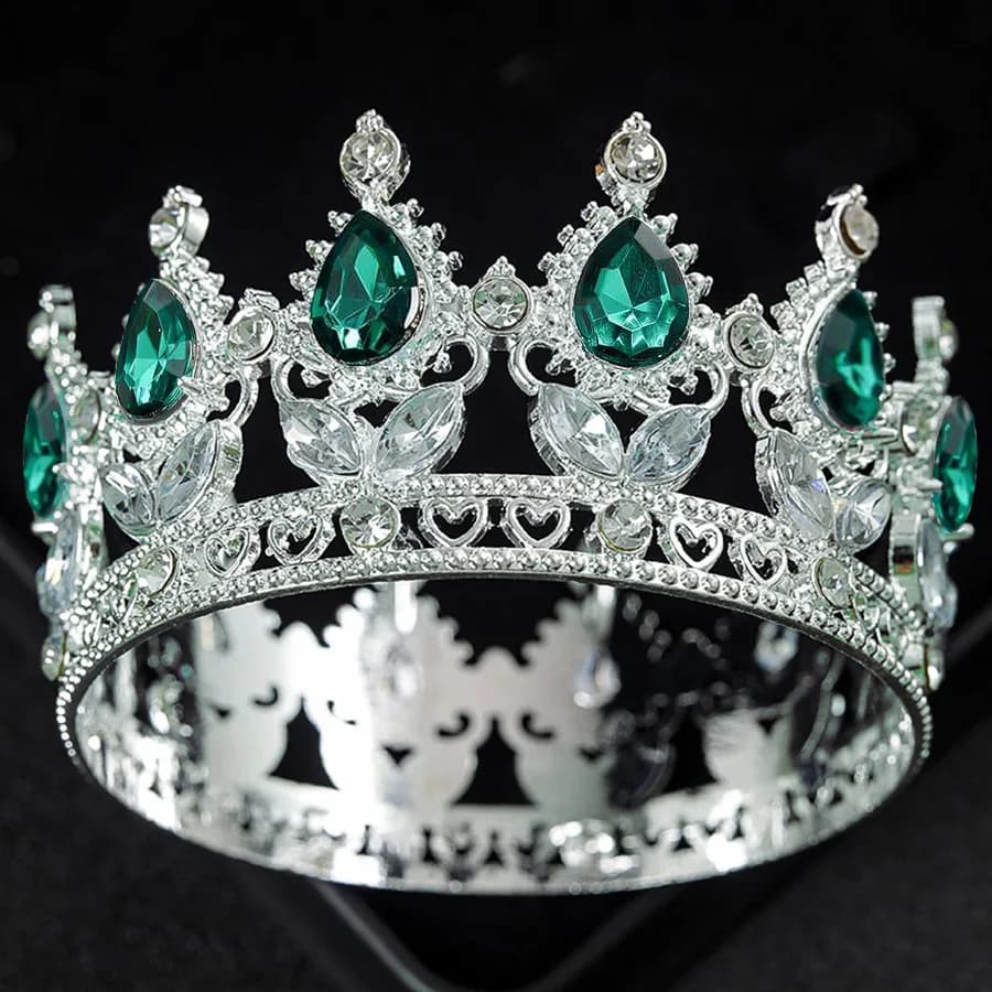 Diadèmes et couronne en cristal baroque, décoration de gâteau de mariage élégante, décoration de pri