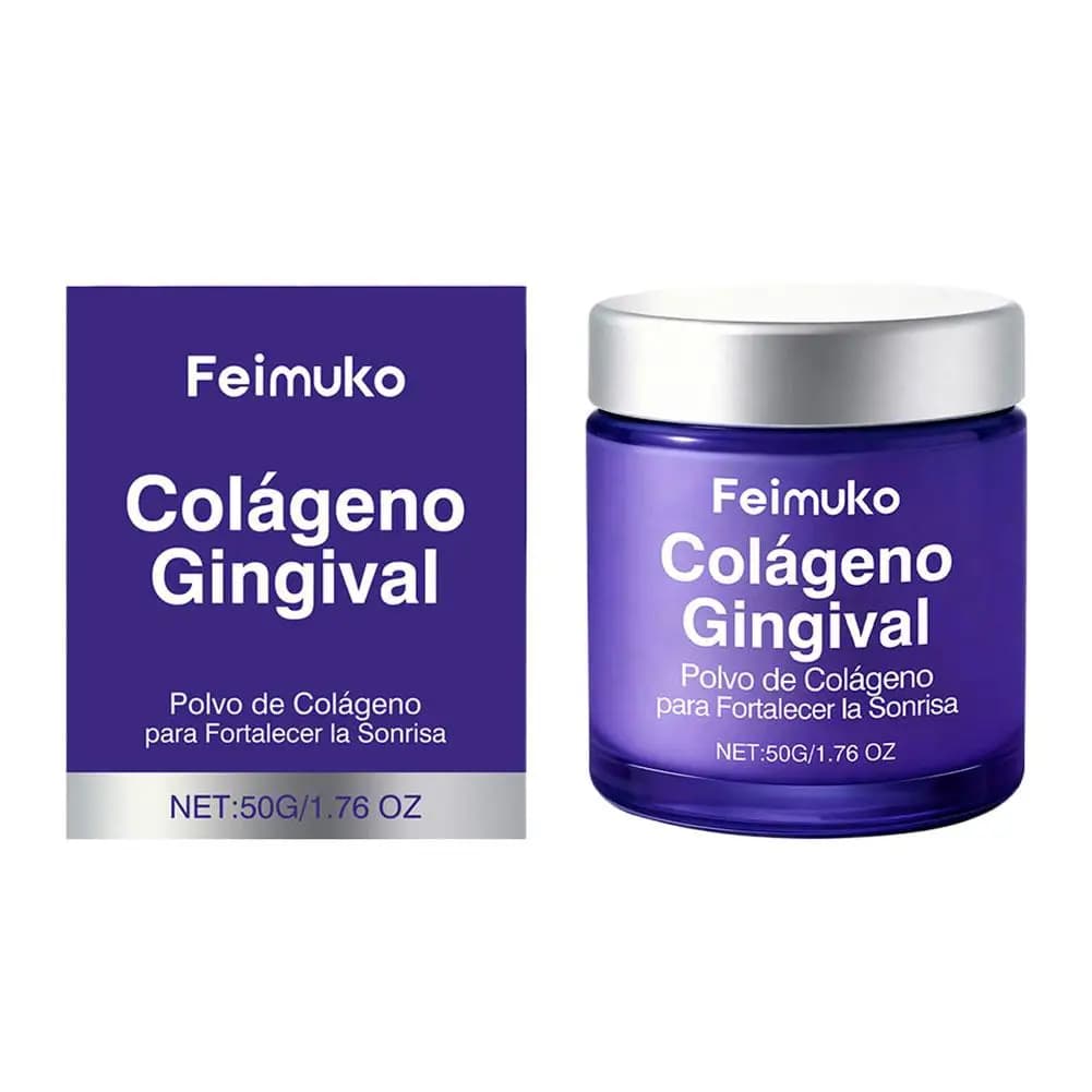 Poudre de collagène gingival Feimuko 50g, soin des gencives, réduit les saignements et les gonflemen