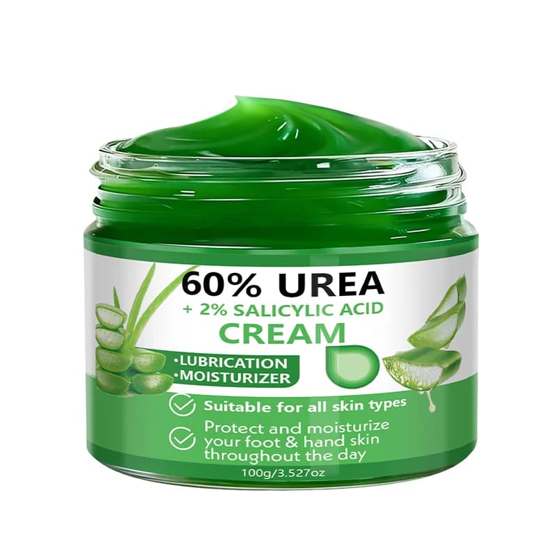 Crème à 60% d'urée avec 2% d'acide salicylique, crème hydratante de 100g pour le soin de la peau des