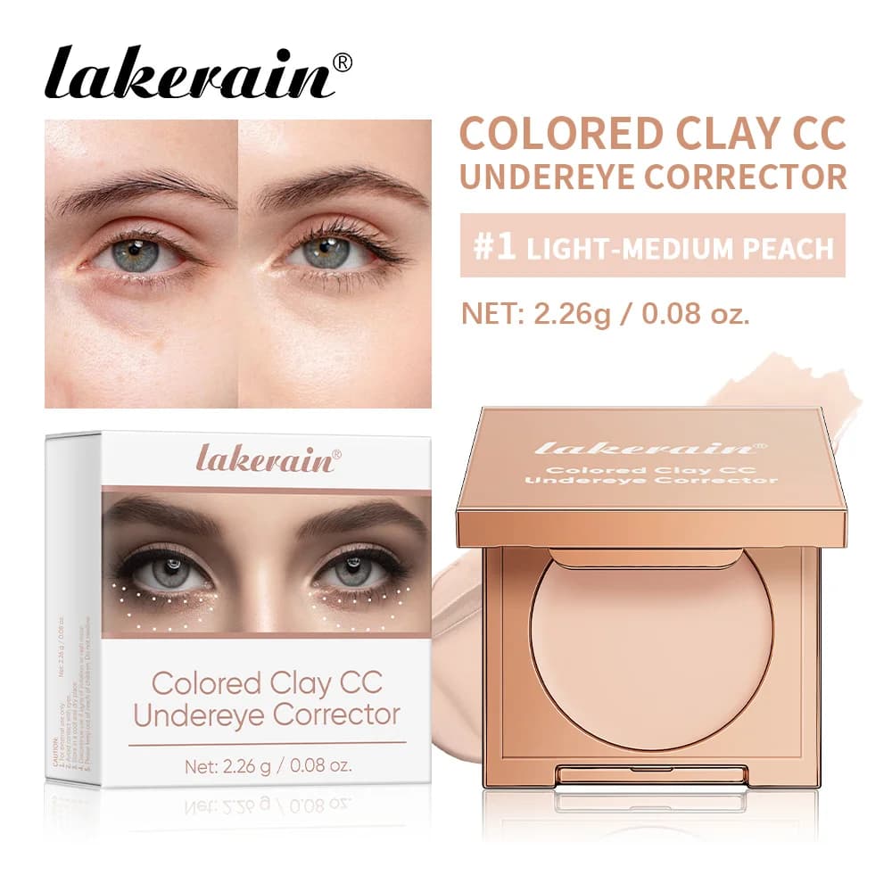 Correcteur de couleur sous les yeux, Texture argile Fine, éclaircissant, lissant la peau, imperméabl