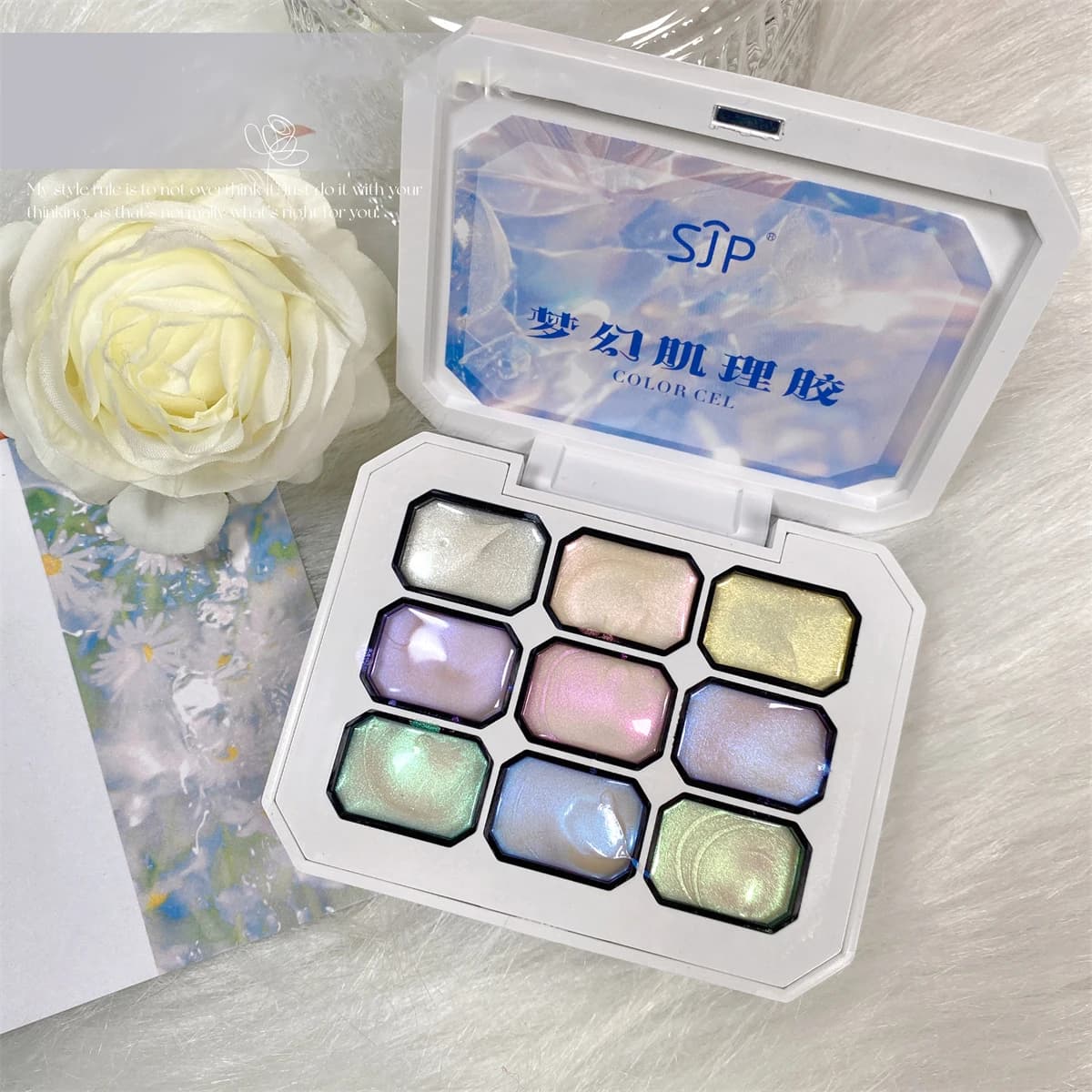 1 pc sjp 9 couleurs nouvelle couleur populaire tapotement gel dégradé couleur semi permanent UV & LE