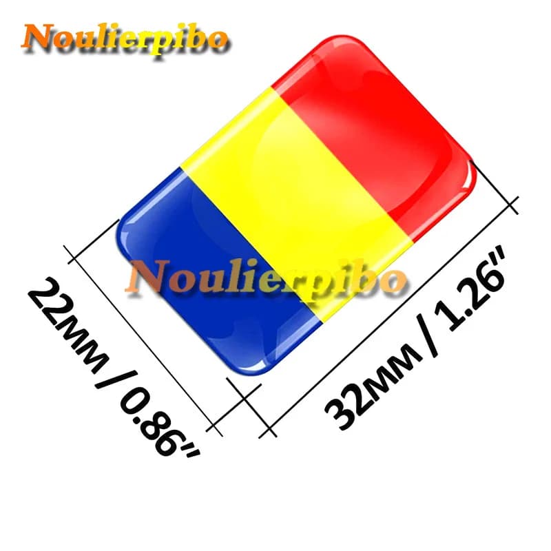 Autocollant de casque de moto, Logo de pays de drapeau de roumanie, autocollant 3D en Gel de Silicon