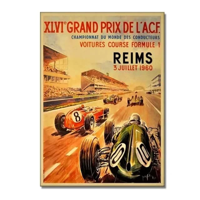 Art mural minimaliste moderne Vintage Le Mans 24 heures HD toile peinture affiche et impression mais