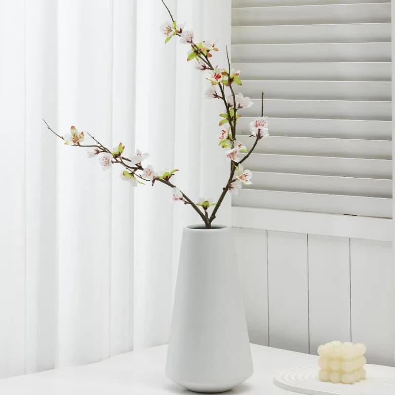 6 pièces de décorations de mariage, branches de fleurs de pêcher roses en soie, fleurs artificielles