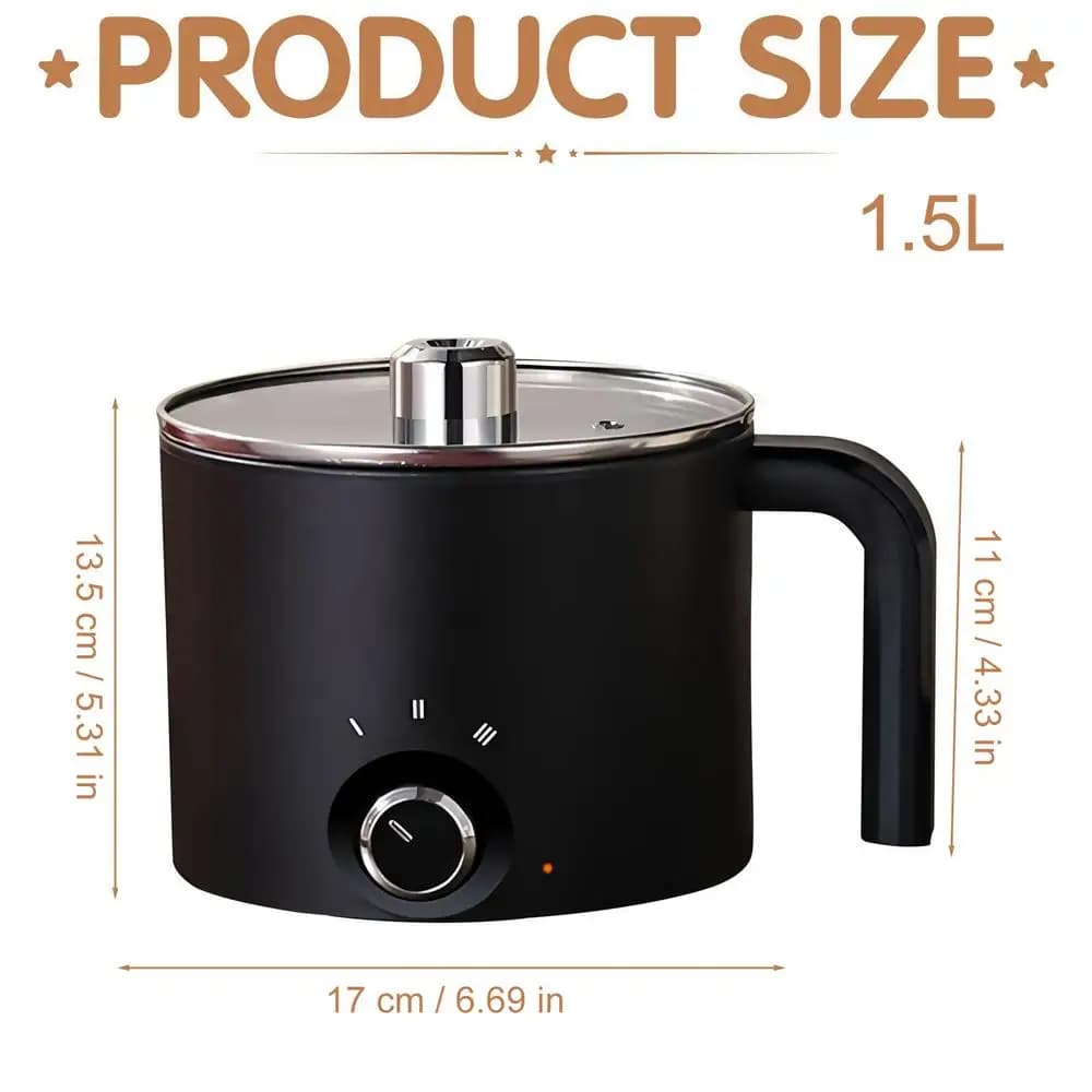 Pot à fondue pour cire de bougie 1,5 L, grand pot électrique en acier inoxydable antiadhésif pour la