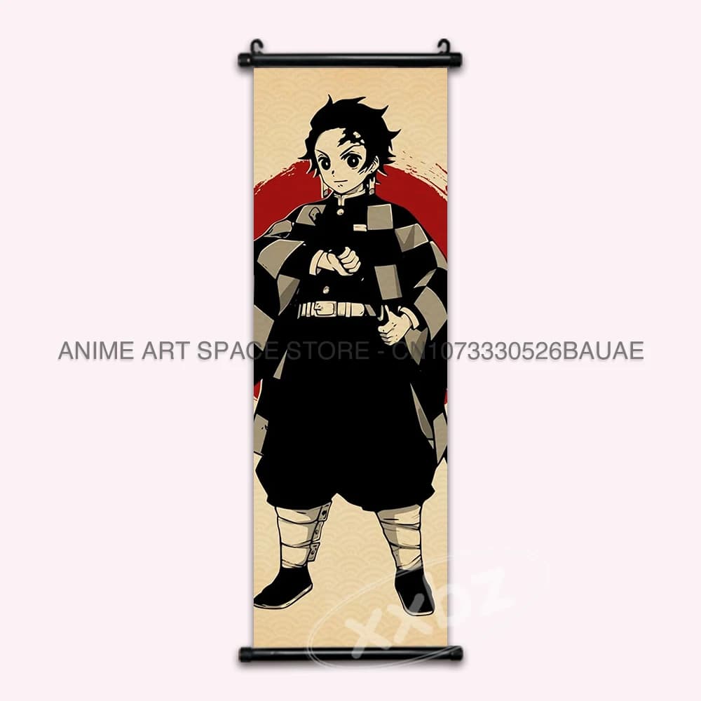 Peinture murale suspendue Demon Slayer, œuvre d'art moderne, toile à défilement, Agatsuma Zenitsu, a