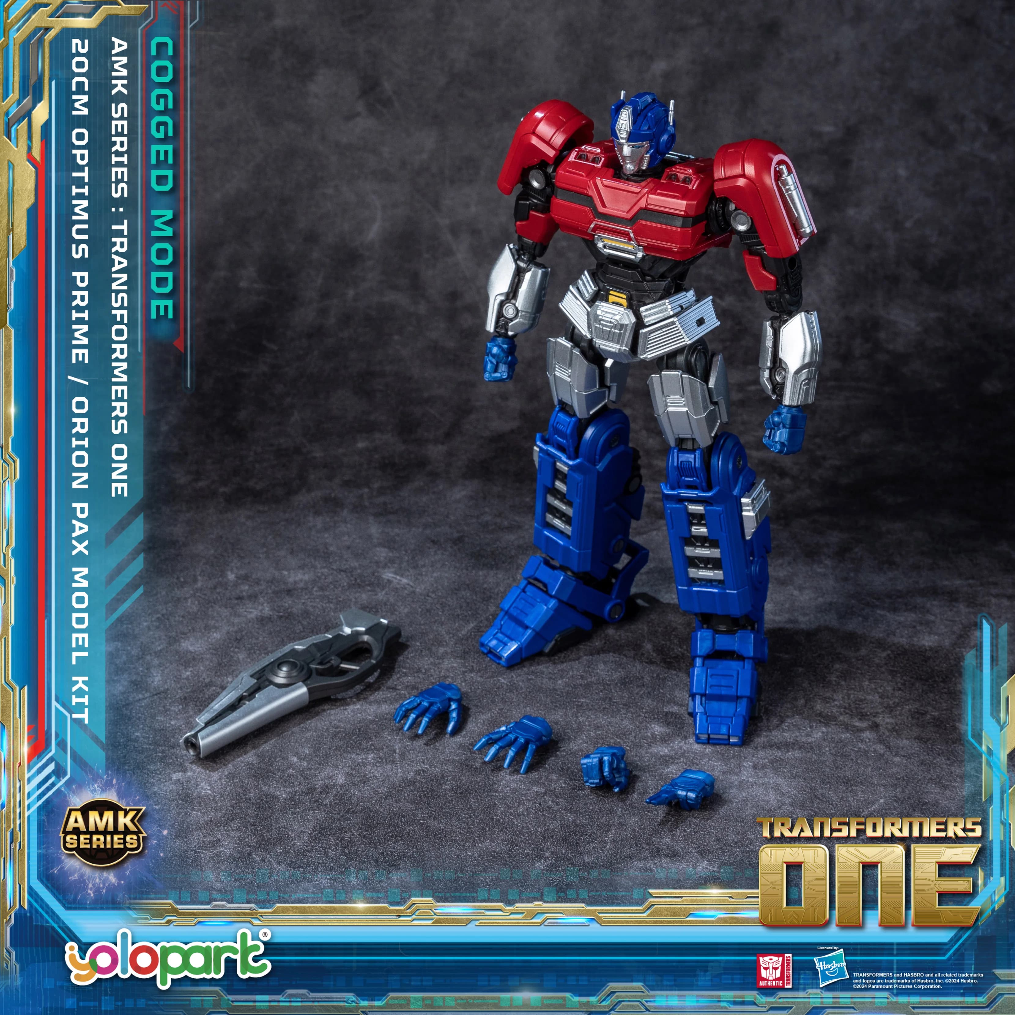 YOLOPARK Transformers Optimus Prime Mode Cogged, 7,87 pouces Transformers très articulés One Action 