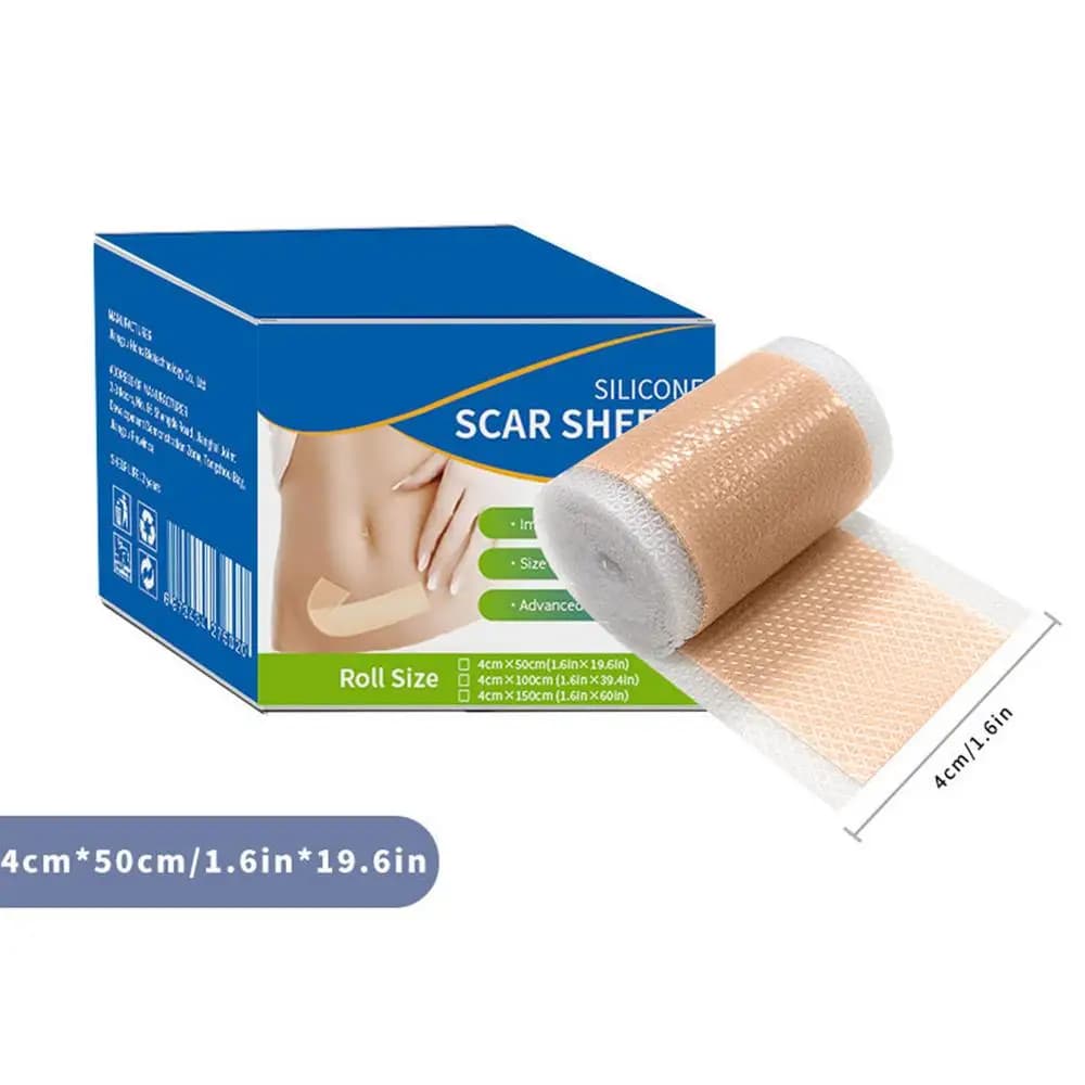 Bande de réparation de cicatrices indolore en silicone, bande adhésive réutilisable efficace pour le