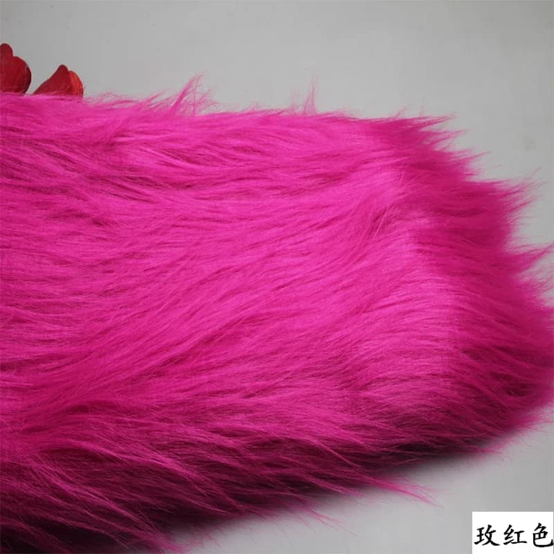 Tissu en fausse fourrure violette de 12cm de Long, 4 sortes de tissu en fausse fourrure douce en pel