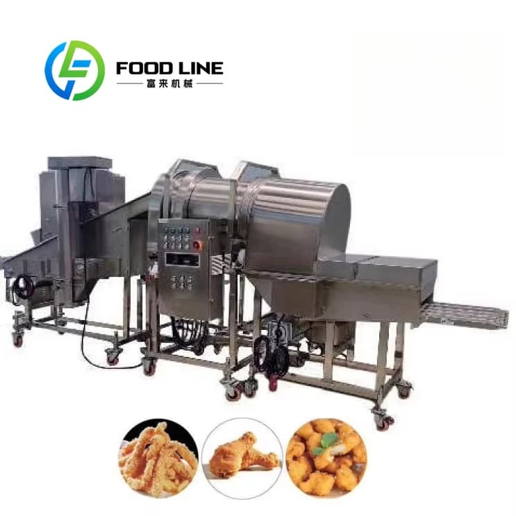 Machine à floraison de tambour de bande de viande de haute qualité Machine à floraison de farine de