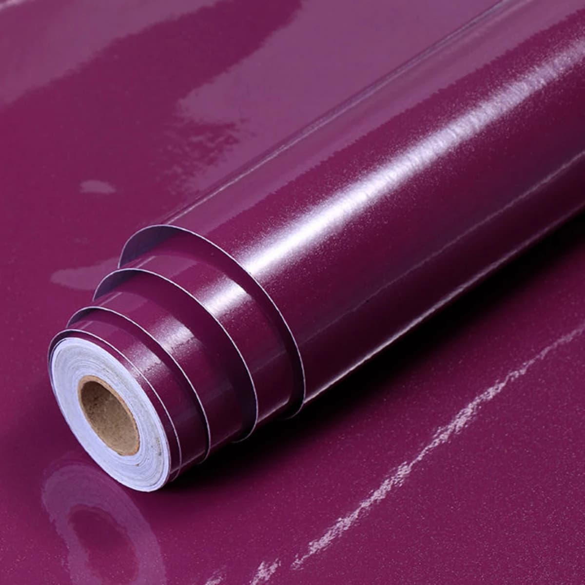 Papier peint mural en vinyle brillant de couleur unie, décor auto-adhésif, autocollants muraux pour 