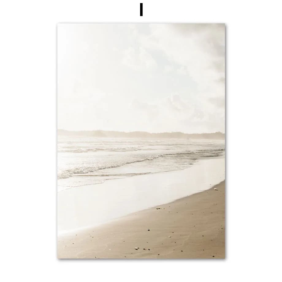 Affiches murales abstraites « Plage de Plumes » pour filles, motifs floraux, impressions sur toile, 