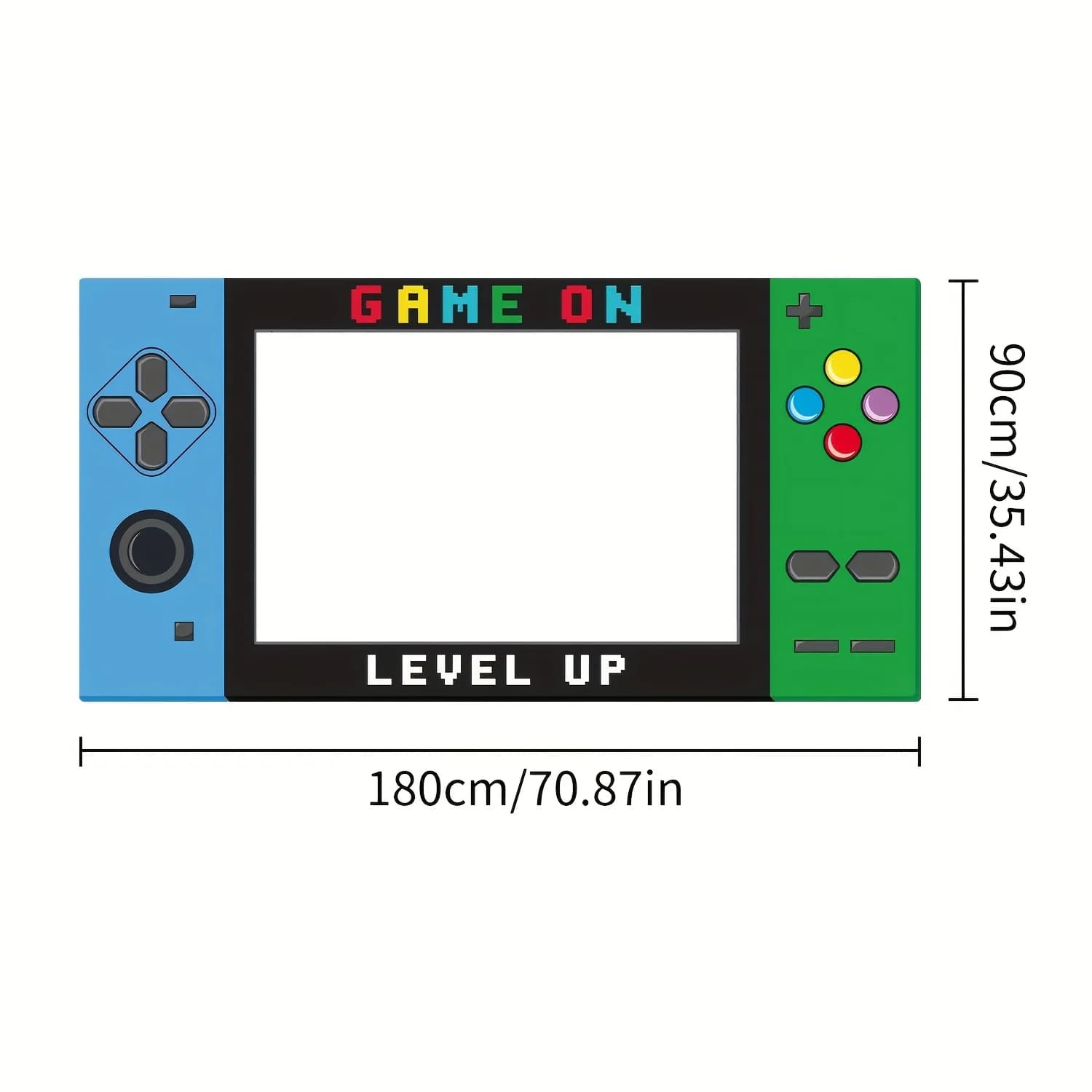 Cadre de photomaton Game On Level Up, toile de fond à thème manette de jeu pour la décoration de fêt
