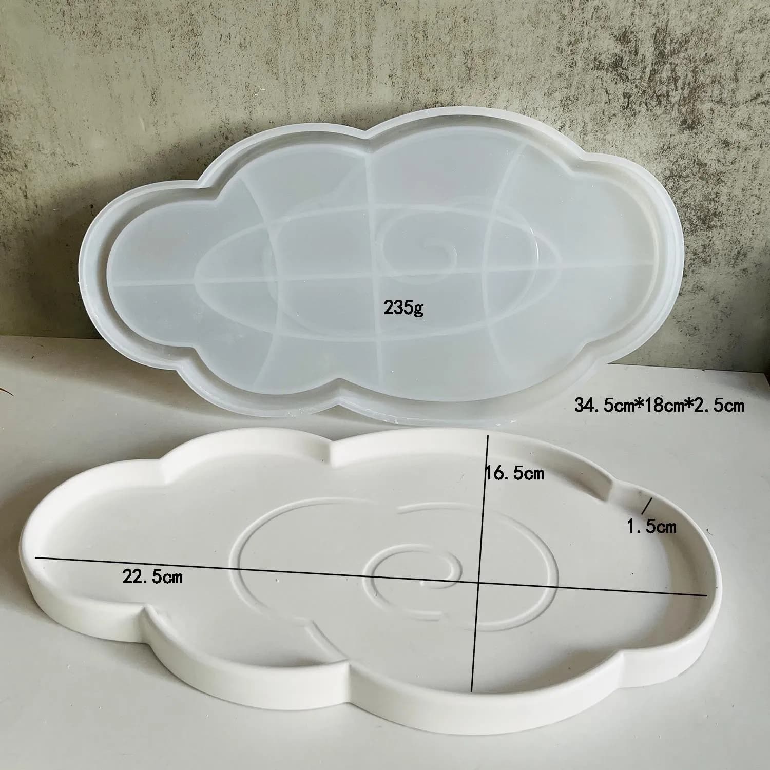 Grand plateau nuage moule bricolage fait à la main coffre tasse Base accessoires panneau de rangemen
